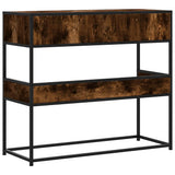 Console Table Smoked Oak 90x35x80 cm Engineered Wood 849171