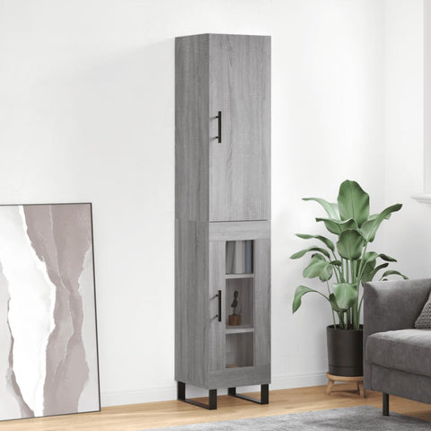 Highboard Grey Sonoma 34.5x34x180 cm Engineered Wood 3199071