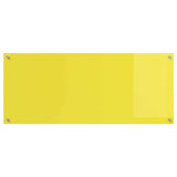 Kitchen Backsplash 2 pcs Yellow 120 x 50 cm Tempered Glass 3415516