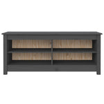 Shoe Bench Grey 110x38x45.5 cm Solid Wood Pine 813776