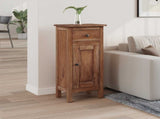 Plant Stand with Drawer Brown 36 x 25 x 80 cm Mahogany Wood 42012415