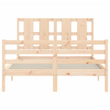 ZNTS Bed Frame without Mattress 120x200 cm Solid Wood 3194111