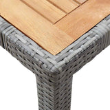46084 7 Piece Garden Dining Set with Cushions Poly Rattan Grey