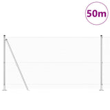 Welded Wire Fence with Concrete Base 50 x 1.2 m 3352357