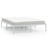 ZNTS Metal Bed Frame without Mattress White 140x200cm 350914