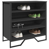 Shoe Cabinet Black 80x38x78 cm Engineered Wood 848649