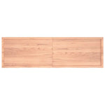 Bathroom Countertop Light Brown 200x60xcm Treated Solid Wood 3156175