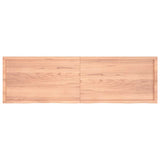 Bathroom Countertop Light Brown 200x60xcm Treated Solid Wood 3156175