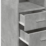 Storage Cabinet Concrete Grey 70x42.5x225 cm Engineered Wood 3281339