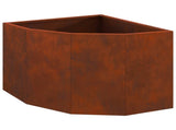 Corner Planter Rusty 45 x 45 x 35 cm Weathering steel 883653
