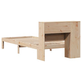 Bookcase Bed without Mattress 75x190 cm Small Single Solid Wood Pine 3322534