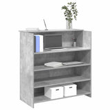 Reception Desk Concrete Grey 100x50x103.5 cm Engineered Wood 3324163