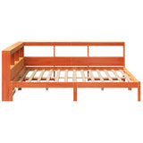 Bookcase Bed without Mattress Wax Brown 140x190 cm Solid Wood Pine 3324331