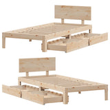Bed Frame with Drawers without Mattress 90x200 cm 3301978