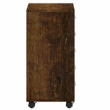 Drawer Cabinet with Castors Smoked Oak Engineered Wood 342674