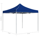 ZNTS Professional Folding Party Tent Aluminium 2x2 m Blue 48926