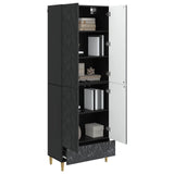 Cabinet Set 2 pcs Black Engineered Wood 3416692