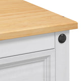 Kitchen Storage with Door 2 pcs White and Honey Wax Solid-Pine 3425403