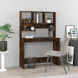Desk with Shelves Smoked Oak 102x45x148 cm Engineered Wood 823005