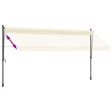 Retractable Awning Cream 400x150 cm Fabric and Steel 368749