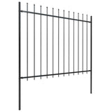Garden Fence Steel Sturdy Rectangular Modern 277638