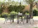 Garden Dining Set 5 pcs Black Poly Rattan 3380891