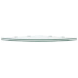 Corner Shelves 2 pcs with Chrome Supports Glass Clear 45x45 cm 3051594