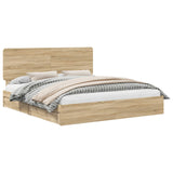 Storage Bed with Drawer Sonoma Oak 180 x 200 cm Engineered Wood 3412660