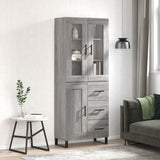Highboard Grey Sonoma 69.5x34x180 cm Engineered Wood 3198687