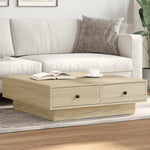 ZNTS Coffee Table Sonoma Oak 90x90x28 cm Engineered Wood 848089