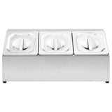 Gastronorm Container Holder with 3 GN 1/6 Pan Stainless Steel 51220