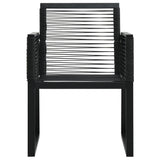 5 Piece Outdoor Dining Set PVC Rattan Black 3058285