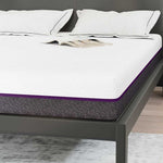 Mattress White and Grey 140 x 200 cm Memory Foam 4106330