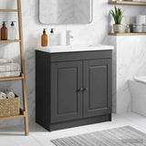 Bathroom under Sink Cabinet Black 78.5 x 37.5 x 81 cm 890075