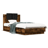 Bed Frame Smoked Oak Engineered wood, Plywood Small Single 3210070