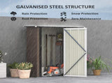 5ft x 3ft Metal Garden Storage Shed, Outdoor Tool Shed with Sloped Roof, Lockable Door for Tools, T3398P318671