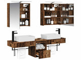 Bathroom Cabinet Set 5 pcs Old Wood Engineered Wood 3406317