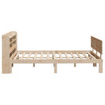 ZNTS Bed Frame with Headboard without Mattress 135x190 cm Double 3306817