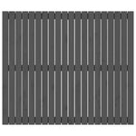 ZNTS Wall Headboard Grey 127.5x3x110 cm Solid Wood Pine 824940