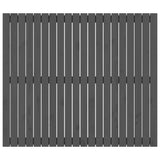 ZNTS Wall Headboard Grey 127.5x3x110 cm Solid Wood Pine 824940