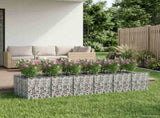 Gabion Raised Bed 2 pcs Silver 3422219