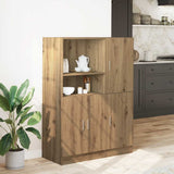 2 Piece Kitchen Cabinet Set Artisian Oak Engineered Wood 3324150