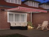 Retractable Awning Red and White 350 x 250 cm 3330268