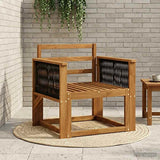 Outdoor Middle Sofa Solid Acacia Wood Natural 3438828