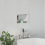 Shower Niche White 30 x 20 x 9.5 cm Stainless Steel 42012661