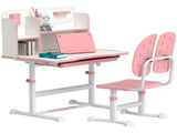 Height Adjustable Kids Desk and Chair Set, Children School Study Desk with Tiltable Desktop, Reading T3398P347977