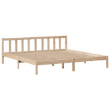 Bookcase Bed without Mattress 200x200 cm Solid Wood Pine 3321712