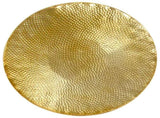 Coffee Table Hammered Aluminium 70x30 cm Brass 246508