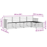 Outdoor Sofa Set 5 pcs Natural 3374644