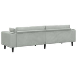 Velvet Sofa with Cushion Light Grey 208 cm Velvet 3335153